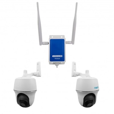 Kit de 2 Caméras surveillance motorisée 3G 4G