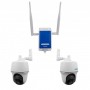 Kit de 2 Caméras surveillance motorisée 3G 4G