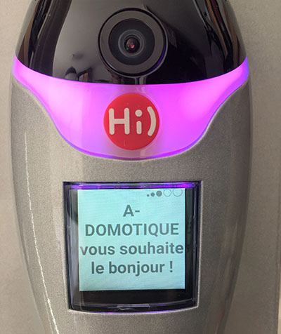 Ecran d'accueil visiophone connecté