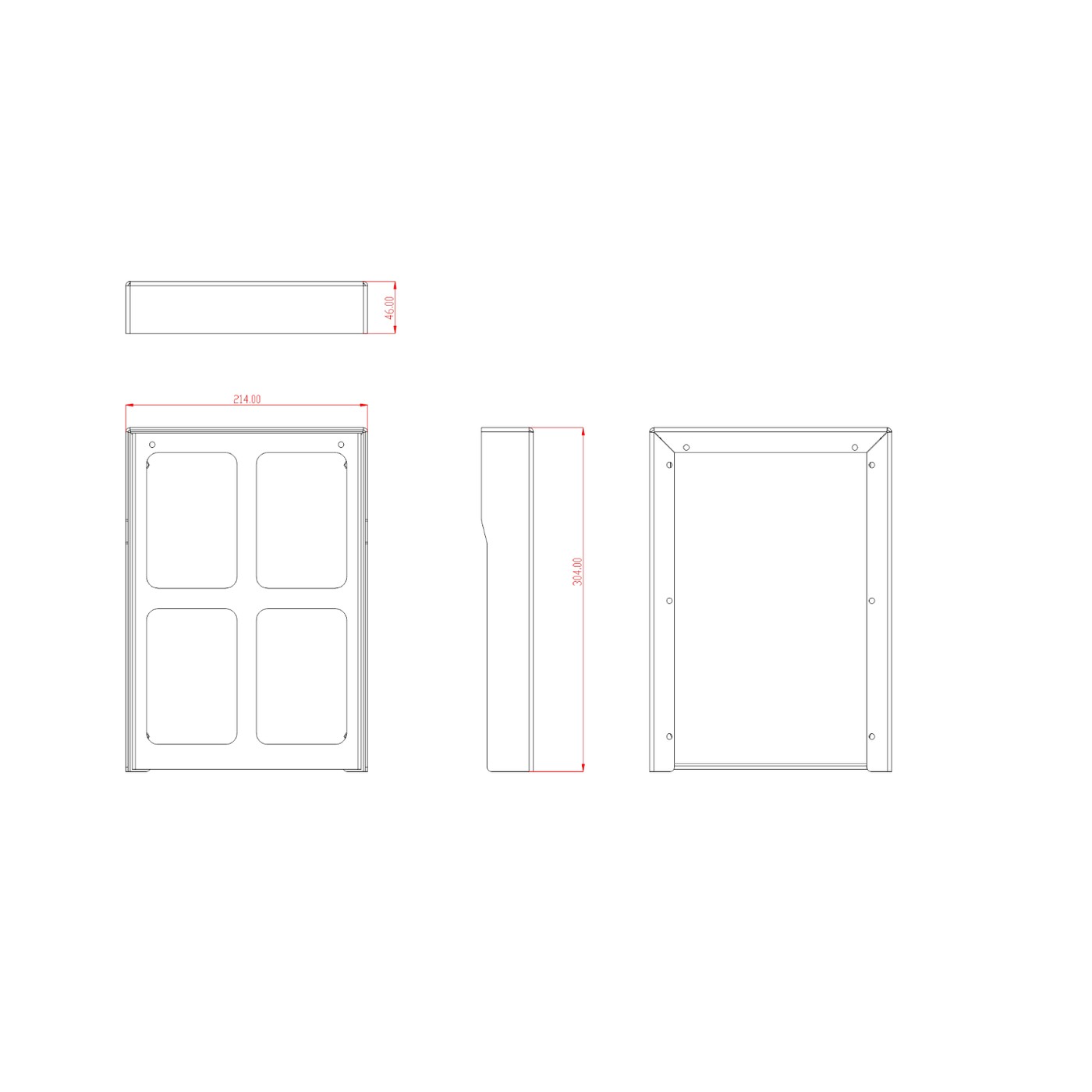 interphone 4 modules dimensions